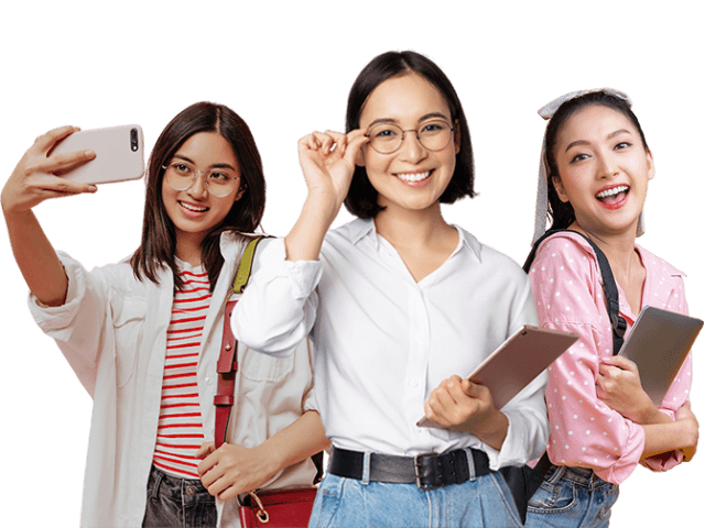 Three women representing Sisternet community